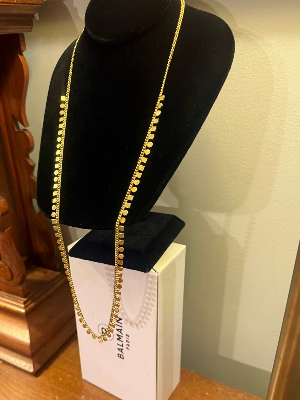 Madewell Gold Tone Mini Geochain Long Necklace - Picture 6 of 9